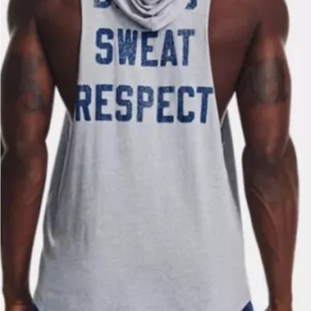 NEW Under Armour Men's Project Rock BSR Bull Sleeveless Hoodie Size - Picture 2 of 6
